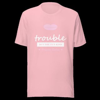 Gorgeous Baddie Trouble, But The Fun Kind Love Notes Tee Pink