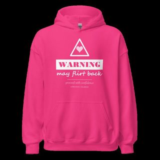 Gorgeous Baddie Warning: May Flirt Back Love Notes Hoodie Heliconia