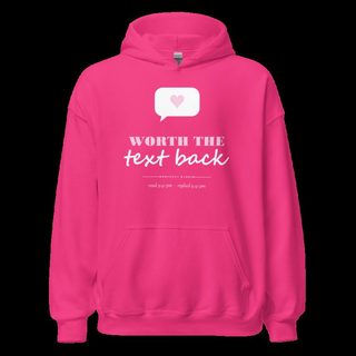 Gorgeous Baddie Worth The Text Back Love Notes Hoodie Heliconia