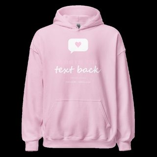 Gorgeous Baddie Worth The Text Back Love Notes Hoodie Light Pink