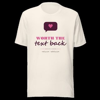 Gorgeous Baddie Worth The Text Back Love Notes Tee White Vintage White