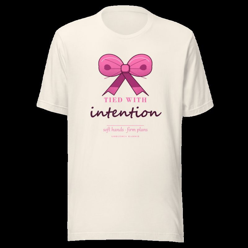 Gorgeous Baddie Tied With Intention Boutique Tee White Vintage White