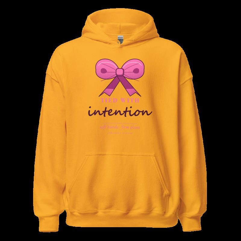 Gorgeous Baddie Tied With Intention Boutique Hoodie White Gold