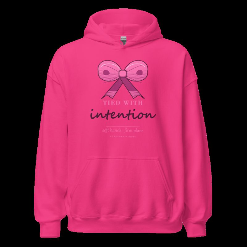 Gorgeous Baddie Tied With Intention Boutique Hoodie White Heliconia