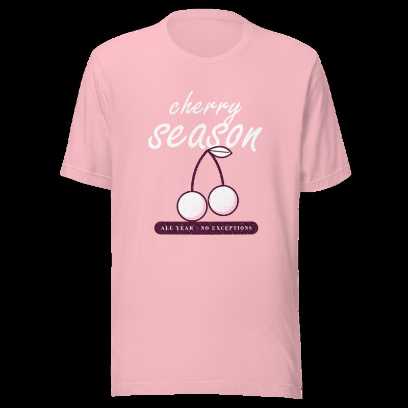 Gorgeous Baddie Cherry Season All Year Boutique Tee Pink