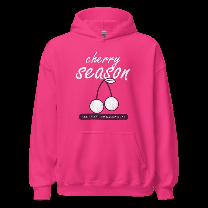 Gorgeous Baddie Cherry Season All Year Boutique Hoodie Heliconia