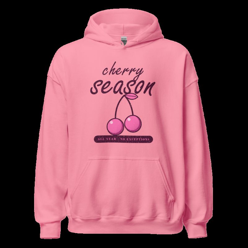 Gorgeous Baddie Cherry Season All Year Boutique Hoodie White Azalea