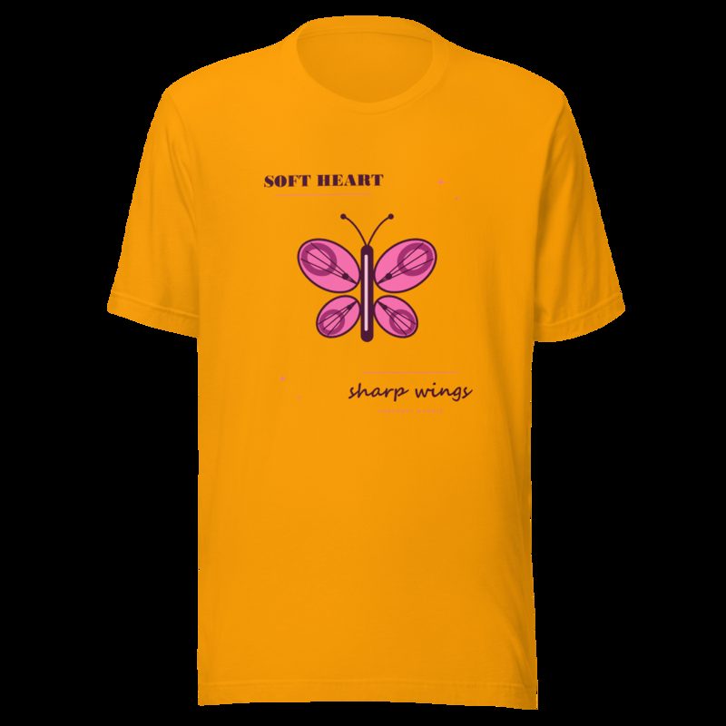 Gorgeous Baddie Soft Heart Sharp Wings Boutique Tee White Gold