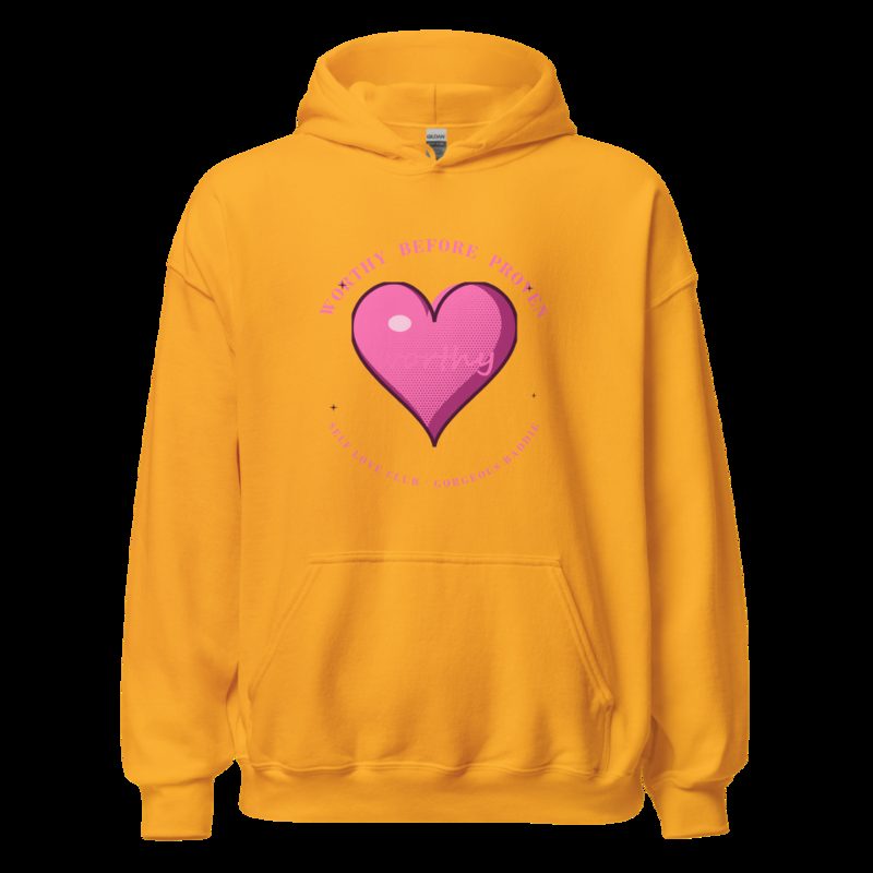 Gorgeous Baddie Worthy Before Proven Boutique Hoodie White Gold