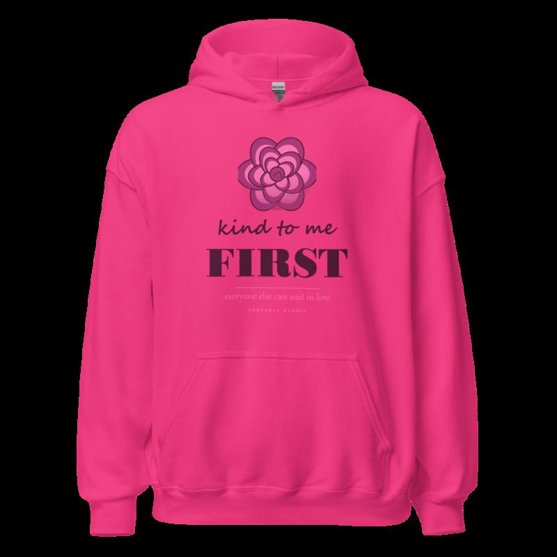 Gorgeous Baddie Kind To Me First Boutique Hoodie White Heliconia