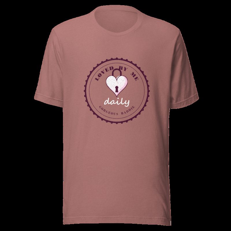 Gorgeous Baddie Loved By Me Daily Boutique Tee Heather Mauve