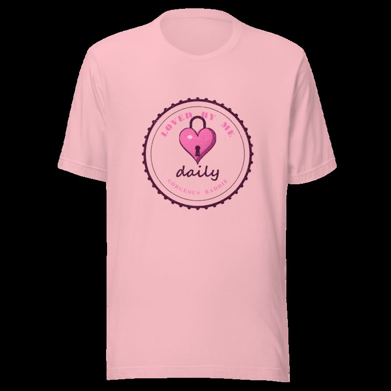 Gorgeous Baddie Loved By Me Daily Boutique Tee White Pink