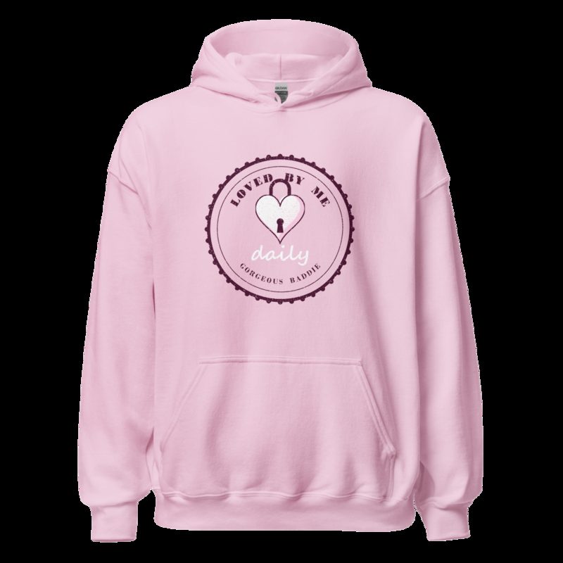 Gorgeous Baddie Loved By Me Daily Boutique Hoodie Light Pink