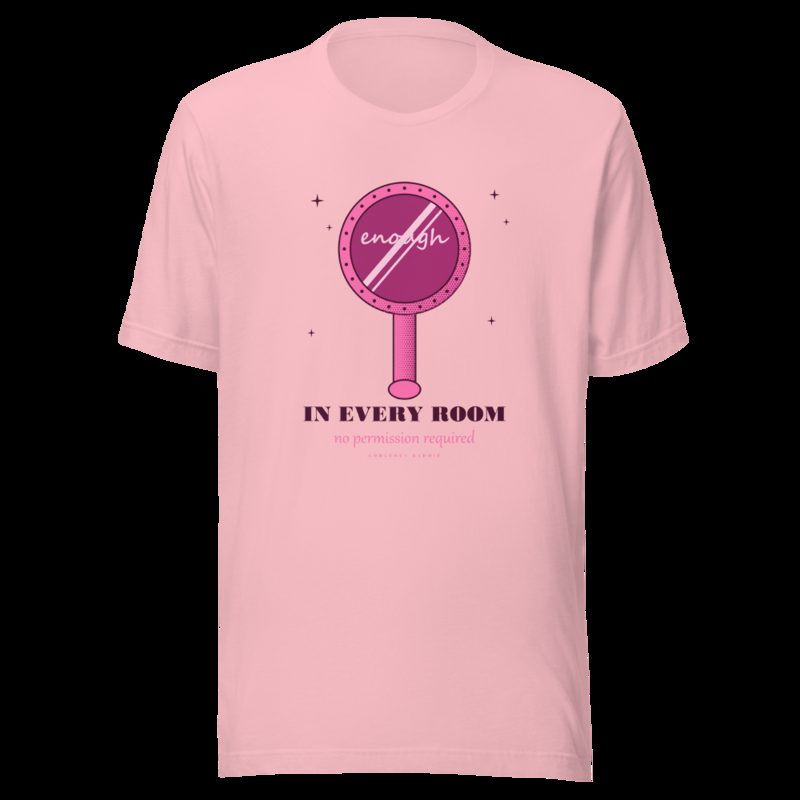 Gorgeous Baddie Enough In Every Room Boutique Tee White Pink