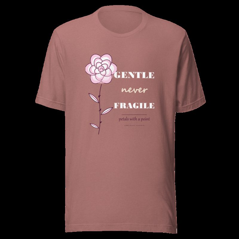 Gorgeous Baddie Gentle Never Fragile Boutique Tee Heather Mauve