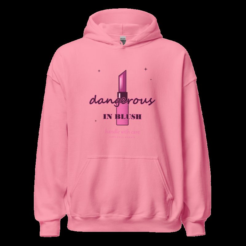 Gorgeous Baddie Dangerous In Blush Boutique Hoodie White Azalea