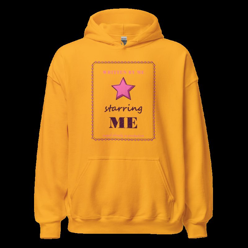 Gorgeous Baddie Written By Me Starring Me Boutique Hoodie White Gold