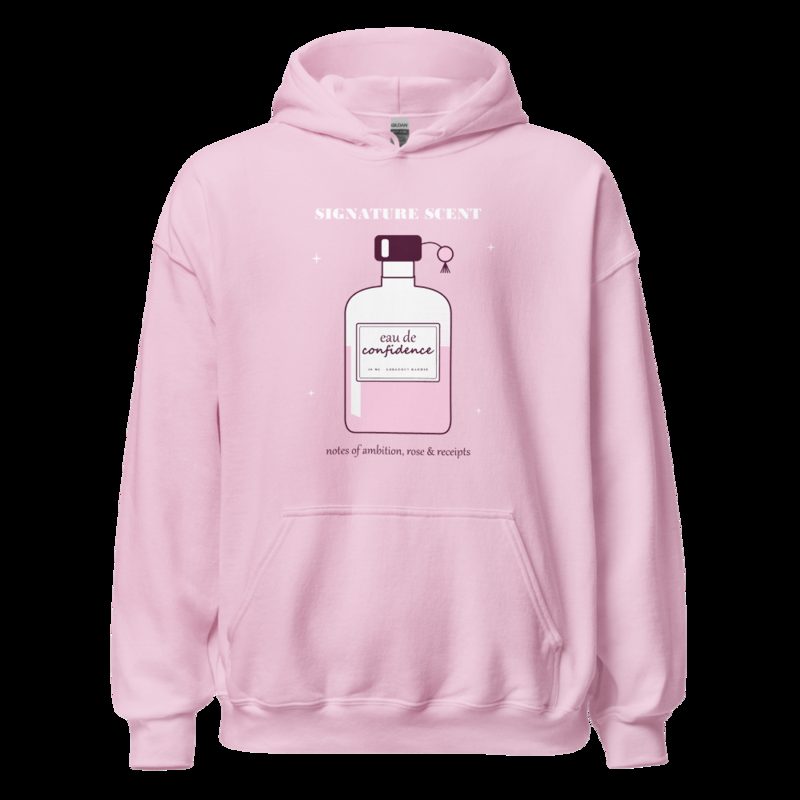 Gorgeous Baddie Signature Scent Confidence Boutique Hoodie Light Pink