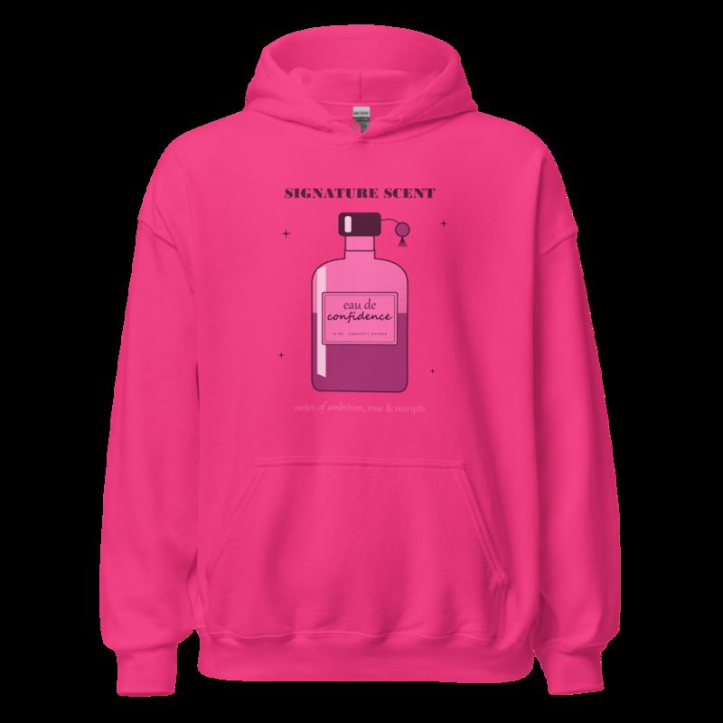 Gorgeous Baddie Signature Scent Confidence Boutique Hoodie White Heliconia