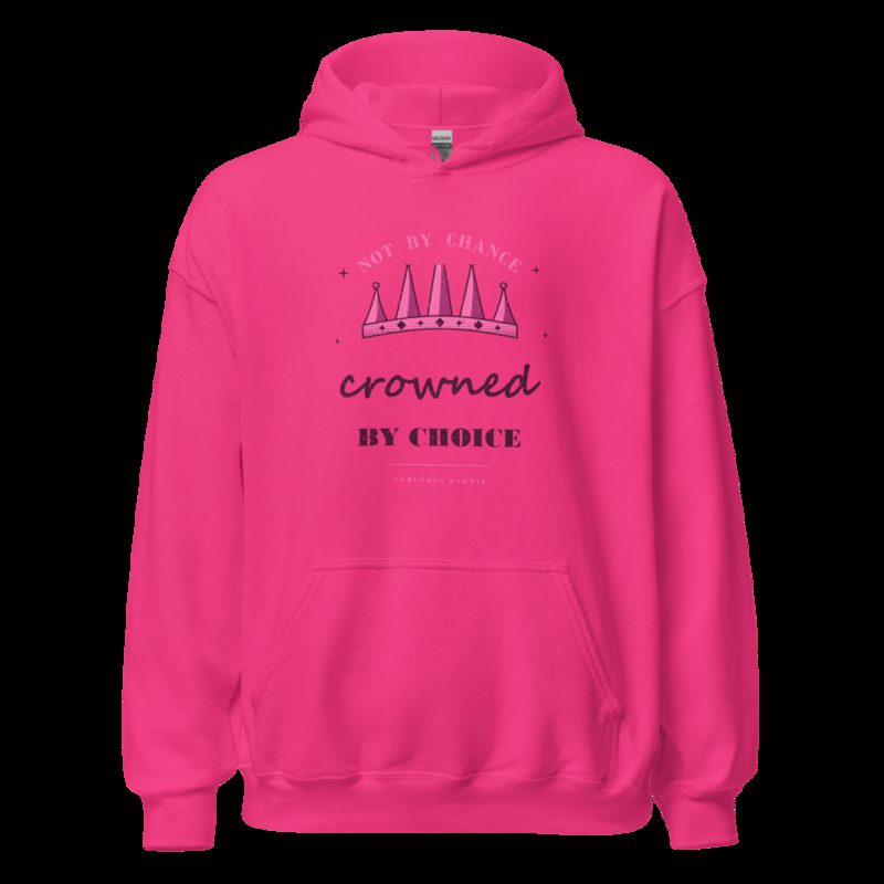 Gorgeous Baddie Crowned By Choice Boutique Hoodie White Heliconia