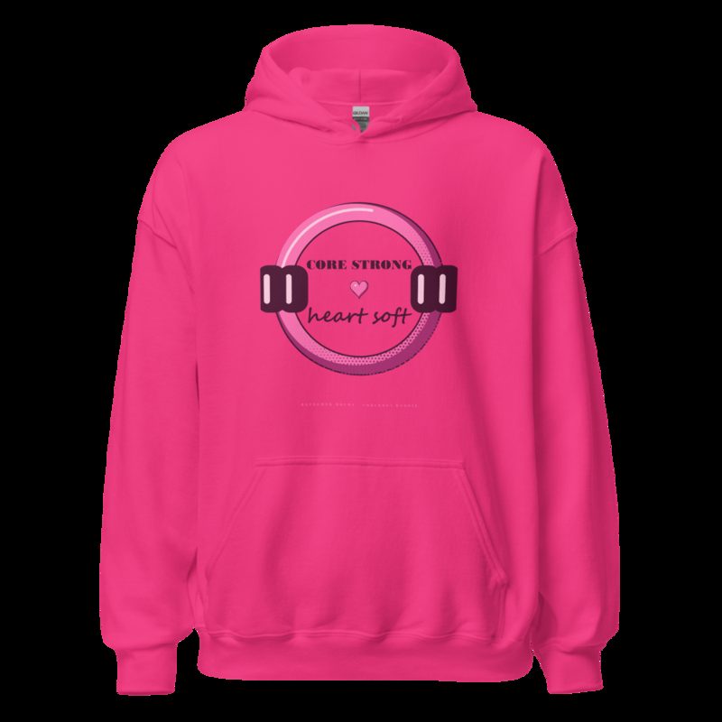 Gorgeous Baddie Core Strong Heart Soft Boutique Hoodie White Heliconia