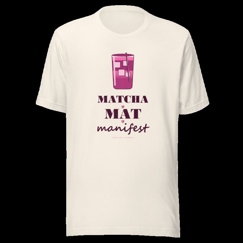 Gorgeous Baddie Matcha Mat Manifest Boutique Tee White Vintage White