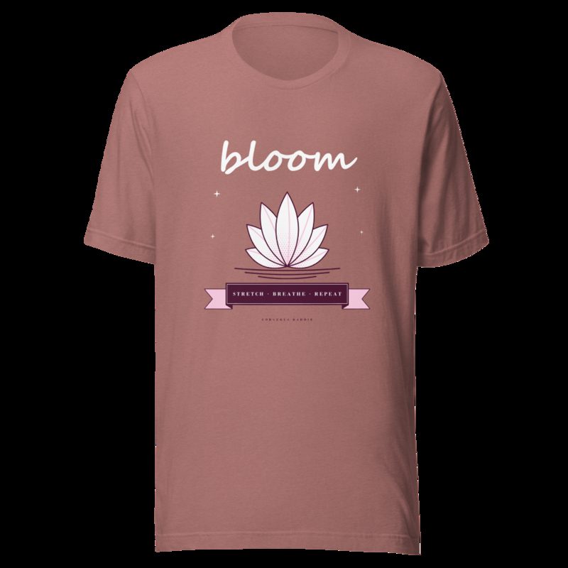 Gorgeous Baddie Stretch Breathe Bloom Boutique Tee Heather Mauve