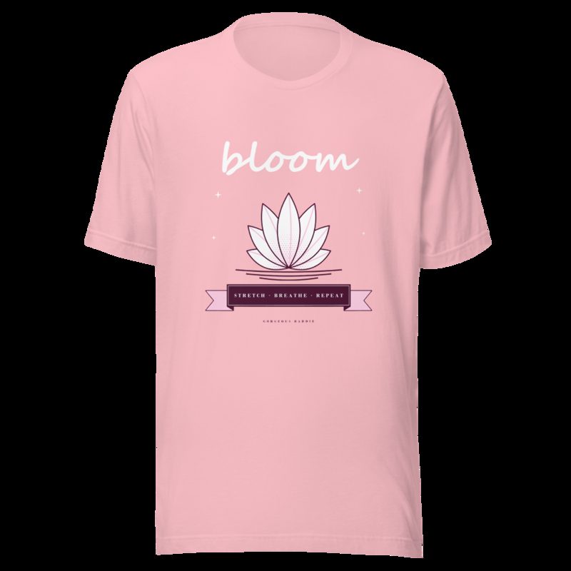 Gorgeous Baddie Stretch Breathe Bloom Boutique Tee Pink