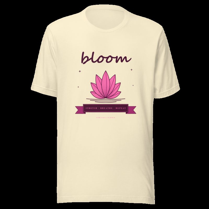 Gorgeous Baddie Stretch Breathe Bloom Boutique Tee White Natural