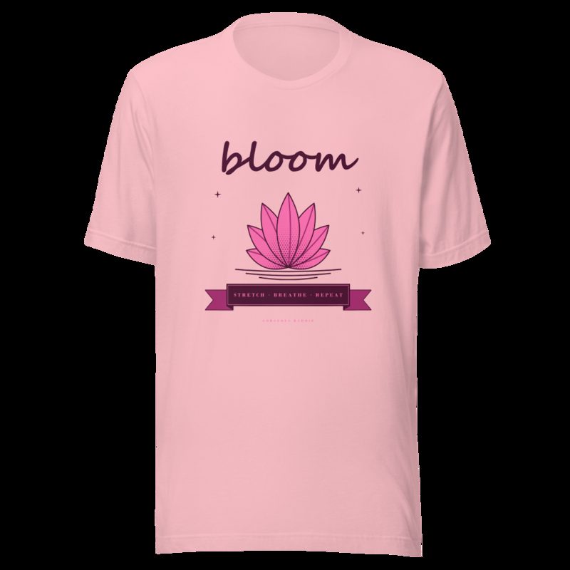 Gorgeous Baddie Stretch Breathe Bloom Boutique Tee White Pink