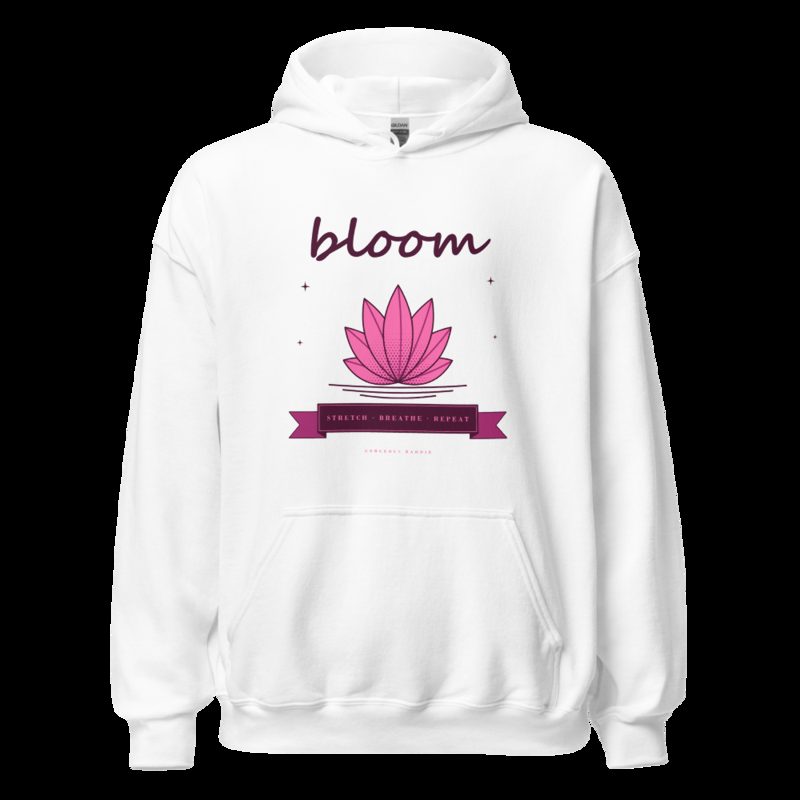 Gorgeous Baddie Stretch Breathe Bloom Boutique Hoodie White White