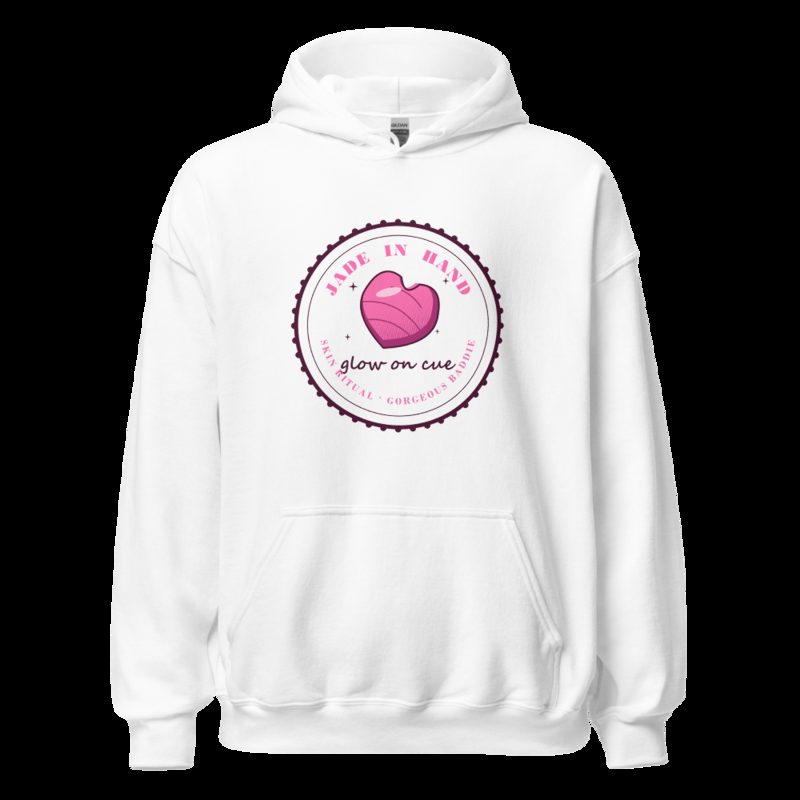 Gorgeous Baddie Jade In Hand Glow Boutique Hoodie White White