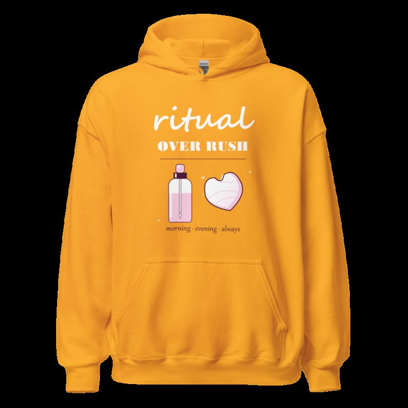 Gorgeous Baddie Ritual Over Rush Boutique Hoodie Gold