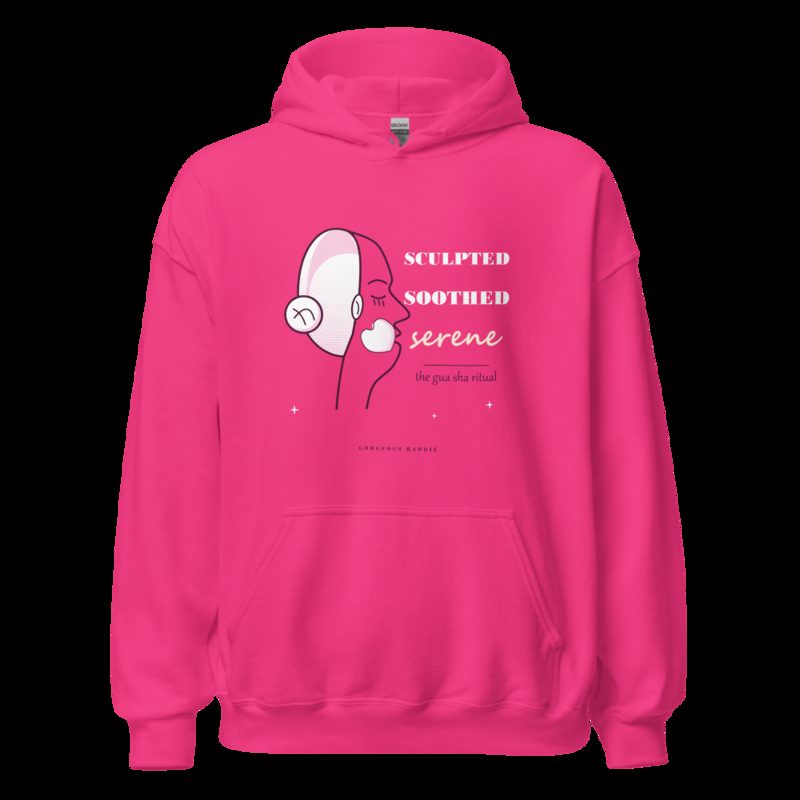 Gorgeous Baddie Sculpted Soothed Serene Boutique Hoodie Heliconia