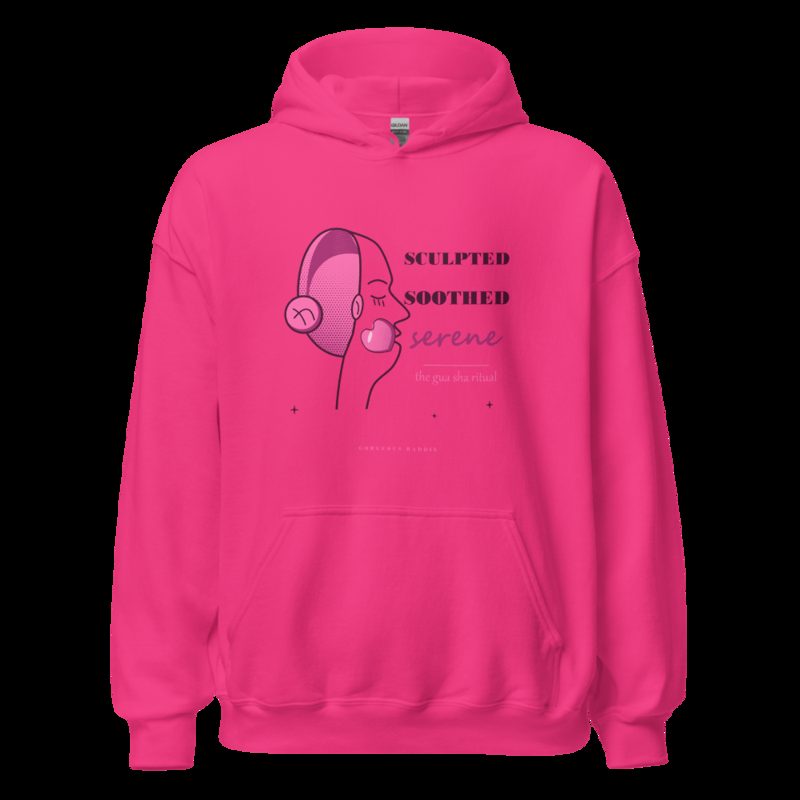 Gorgeous Baddie Sculpted Soothed Serene Boutique Hoodie White Heliconia