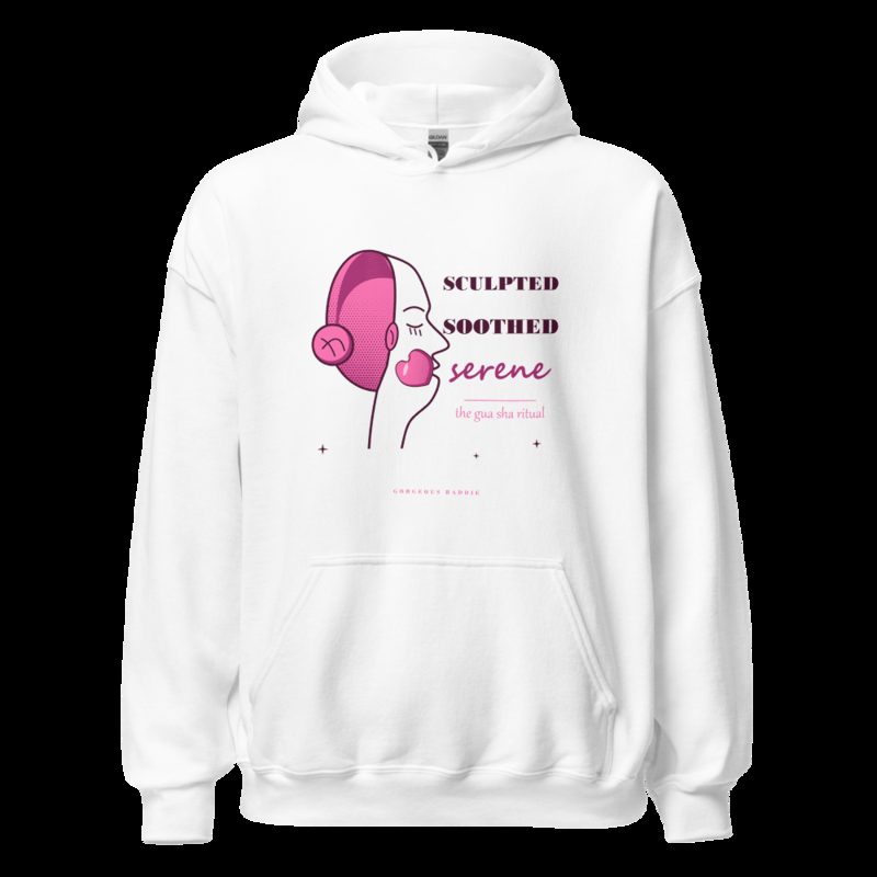 Gorgeous Baddie Sculpted Soothed Serene Boutique Hoodie White White