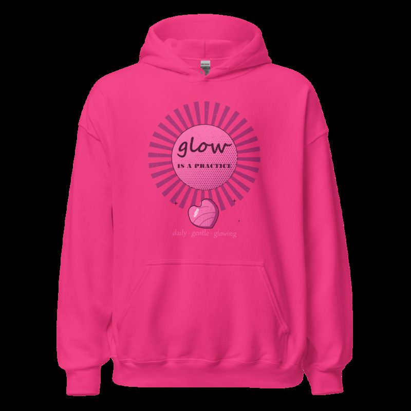 Gorgeous Baddie Glow Is A Practice Boutique Hoodie White Heliconia